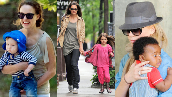 Natalie Portman, Aleph, Katie Holmes, Suri, Charlize, Jackson Natalie Portman, Aleph, Katie Holmes, Suri, Charlize, Jackson